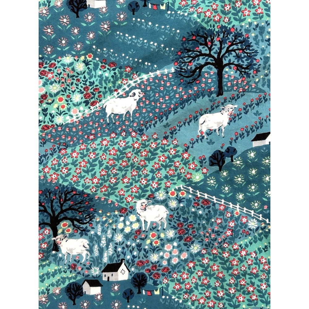 Printfresh Rolling Hills Shorts Pajama Set 4X Sheep Farmhouse Organic Cotton - Picture 16 of 16